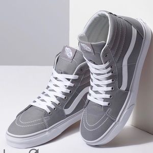 Gray sk8 high vans